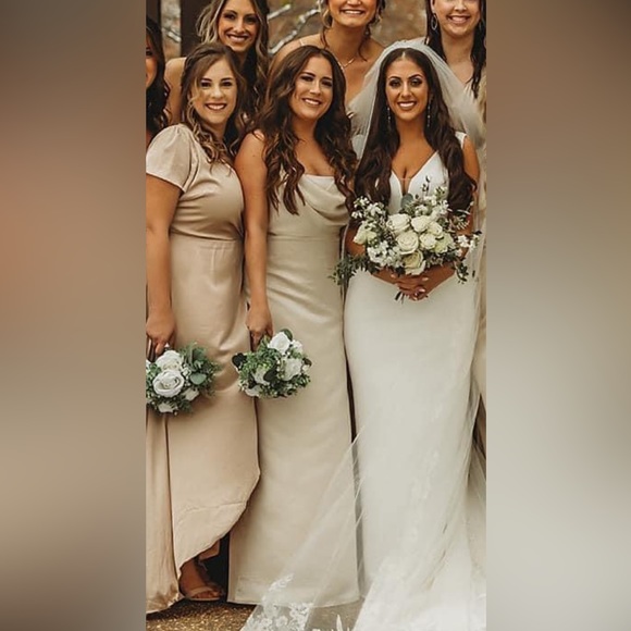 AZAZIE Champagne Bridesmaid Dress - Picture 6 of 6